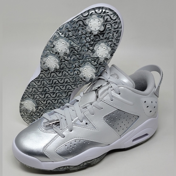Nike Air Jordan Retro 6 G Golf Nrg Photon Dust-Met Silver Mens 7 FD6719-001 New - Picture 1 of 10